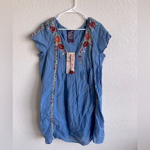 Johnny Was Natalya Cap Sleeve Dress Size M